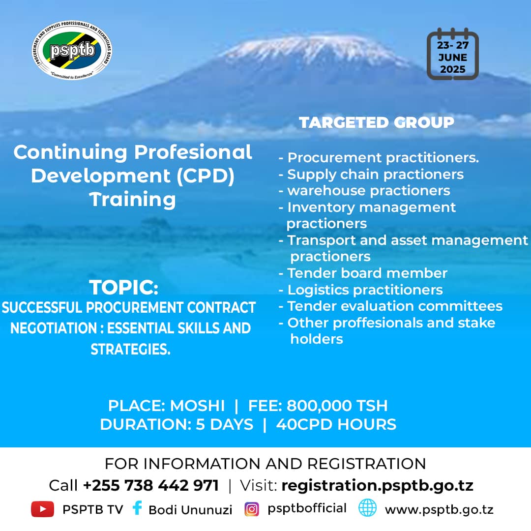 FIVE DAYS  WORKSHOP ON SUCCESFULL PROCUREMENT CONTRACT NEGOTIATION: ESSENTIAL SKILLS AND STRATEGIES